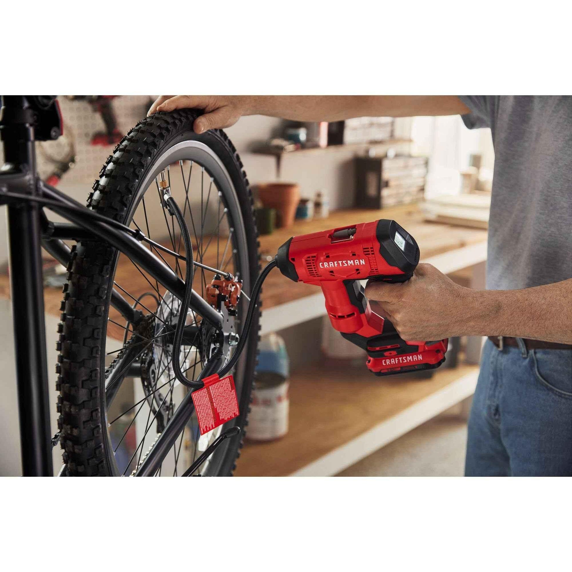 CRAFTSMAN V20 Air Compressor Portable, Cordless Tire Inflator, Up To 150 PSI Tire Pump, with Digital Pressure Gauge, Tool Only (CMCE521B) - Track Minded HPDE, LLC