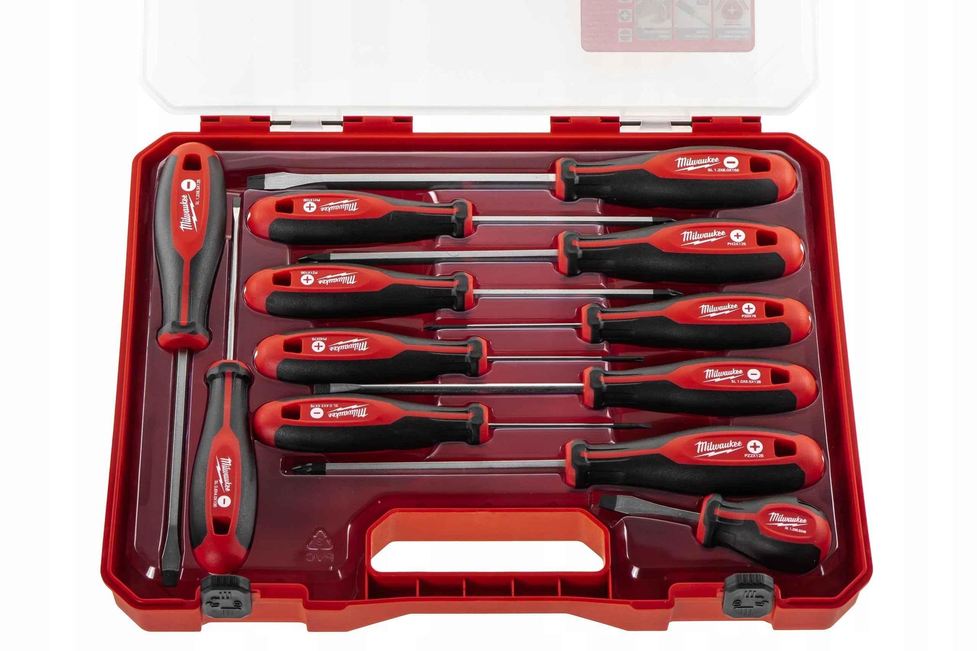 Milwaukee Set of 12 Tri-Lobe Screwdrivers 4932472003,Red - Track Minded HPDE, LLC