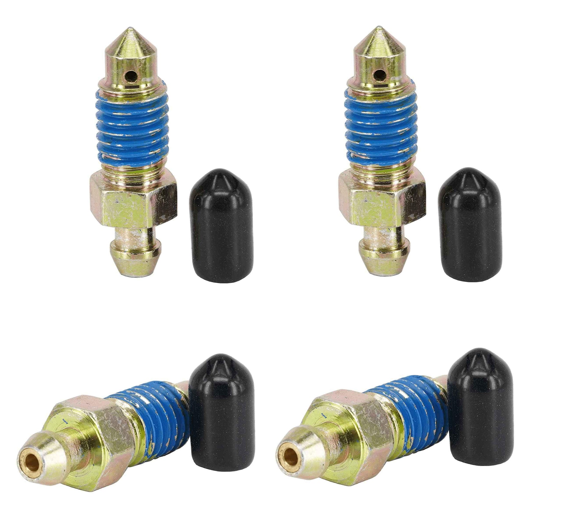 Dsnaduo 4 PCS Speed Bleeder,Bleeder Valve,Quick Bleeders with Dust Caps M10x1.5-35.5mm, H9406-4, 13908, 12702, 105407, 639580 - Track Minded HPDE, LLC