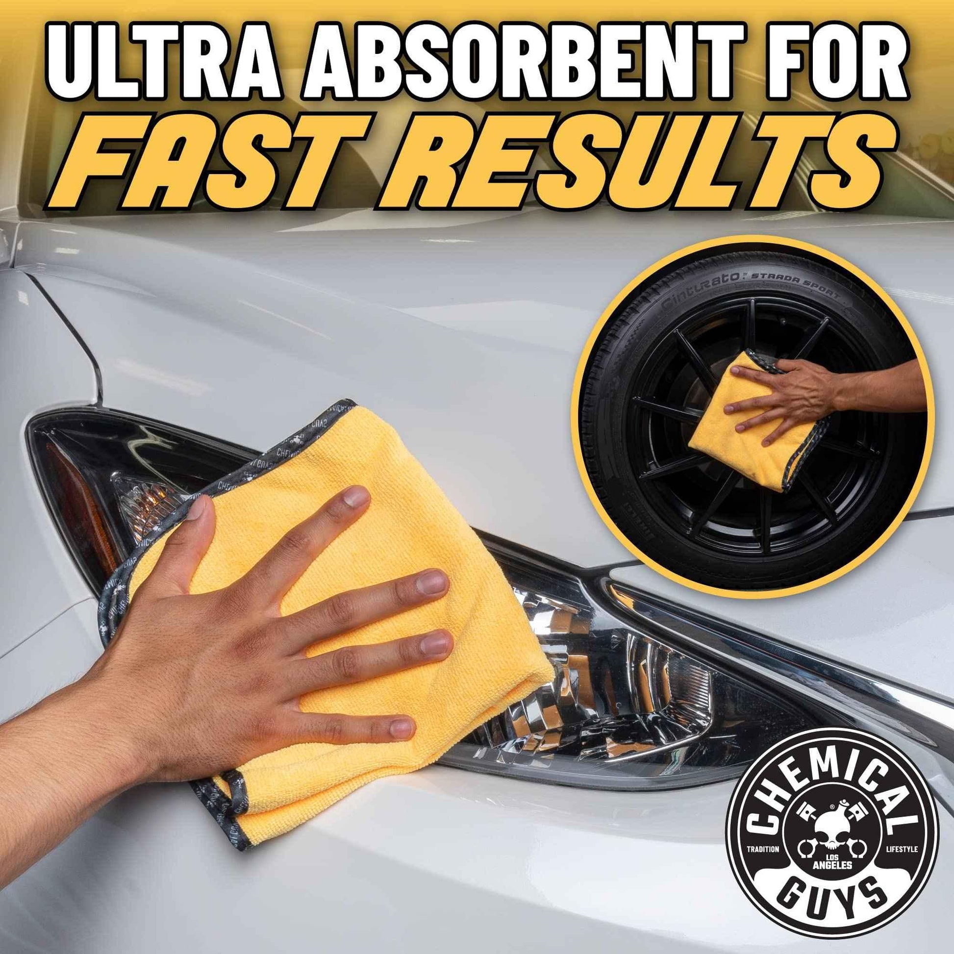 Chemical Guys MIC_507_06 Professional Grade Premium Microfiber Towel, Gold (16 in. x 24 in.) (Pack of 6) - Track Minded HPDE, LLC