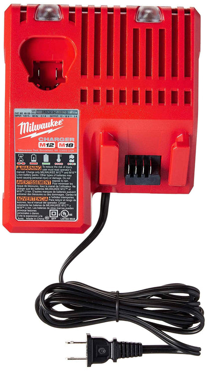 Milwaukee 48-59-1850 M18 RED LITHIUM XC 5.0 Ah Batteries (2) + 48-59-1812 M12 and M18 Multi Voltage Charger kit - Track Minded HPDE, LLC