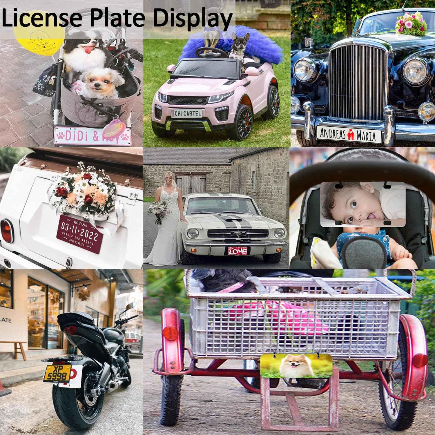Custom License Plate for Front of Car, Personalized Number Plate Customized Your Text Image Photo Logo, Suitable for Truck Car Door Plate Bar Cafe Auto Accessories (6X12 Inch) - Track Minded HPDE, LLC