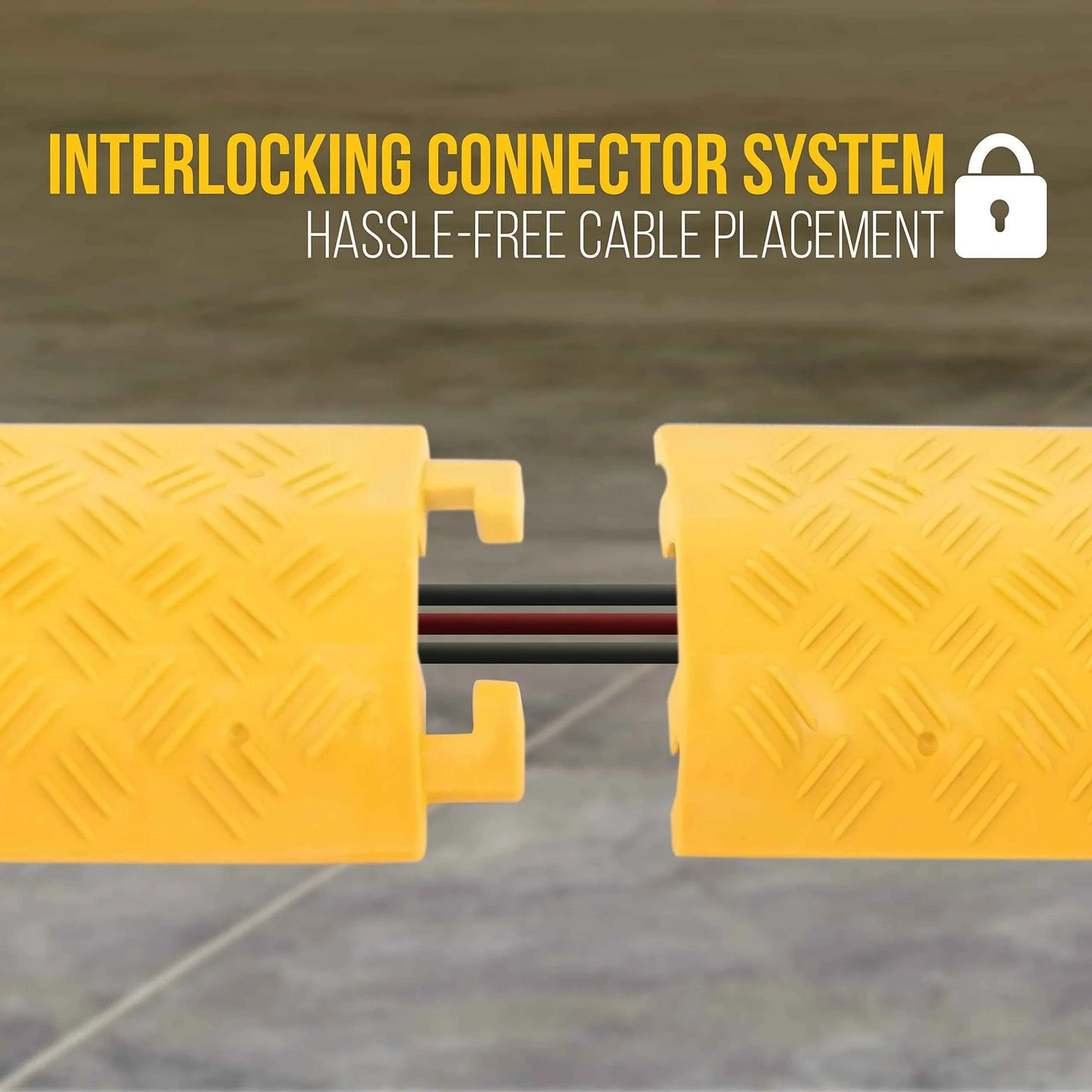 Pyle Durable Cable Ramp Protective Cover - 2,000 lbs Max Heavy Duty Drop Over Hose & Cable Track Protector, Safe in High Walking Traffic Areas - Cable Concealer for Outdoor & Indoor Use PCBLCO19 - Track Minded HPDE, LLC