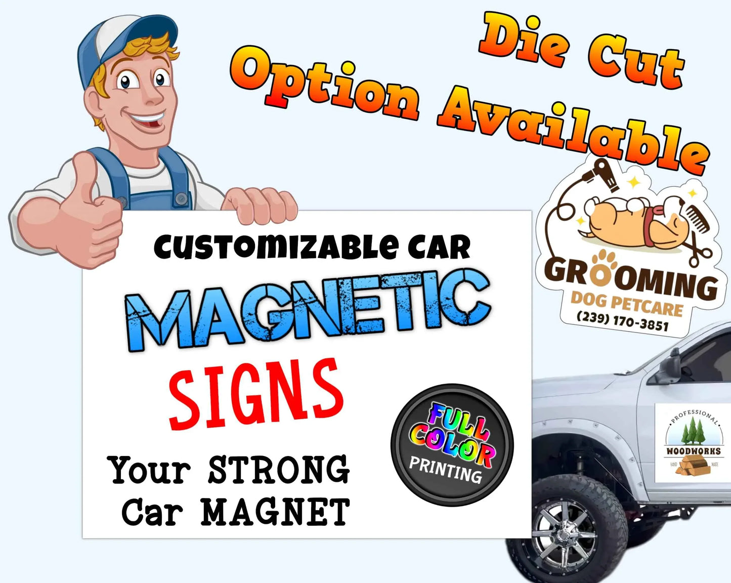 Die Cut Custom Car Magnet Sign | Personalized Logo for Your Car Van Truck | Advertise Your Business Vehicle Magnetic | Professionally Printed | Crafted in USA | Choose Your Text Logo - Track Minded HPDE, LLC