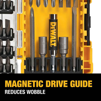 DEWALT Screwdriver Bit Set with Tough Case, 45-Piece (DW2166), Grey/Silver Screwdriving Set with Tough Case - Track Minded HPDE, LLC