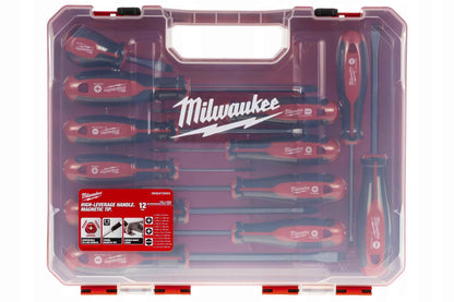 Milwaukee Set of 12 Tri-Lobe Screwdrivers 4932472003,Red - Track Minded HPDE, LLC