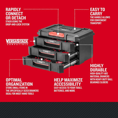 CRAFTSMAN Tradestack 3 Drawers Unit (CMST21405) - Track Minded HPDE, LLC