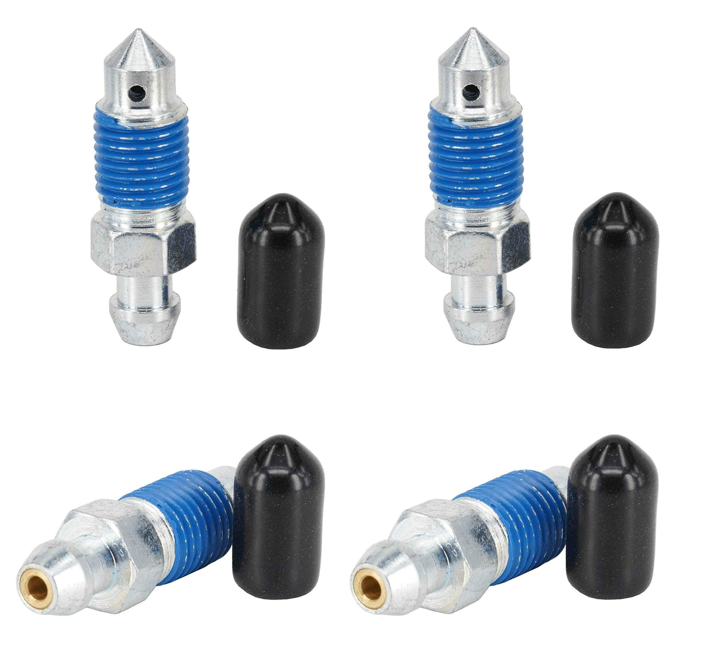 Dsnaduo 4-Piece Speed Bleeder Kit - Quick Bleeders with Dust Caps, 3/8"-24 x 32.6mm, H9402-4, 12701, 13901, 6858, 639590,639600 - Track Minded HPDE, LLC