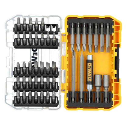 DEWALT Screwdriver Bit Set with Tough Case, 45-Piece (DW2166), Grey/Silver Screwdriving Set with Tough Case - Track Minded HPDE, LLC