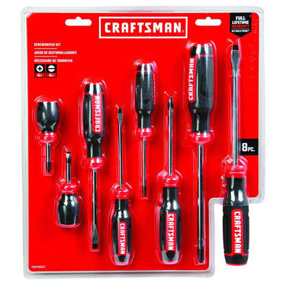 CRAFTSMAN Screwdriver Set, Bi-Material, 8 Piece Set (CMHT65075N) - Track Minded HPDE, LLC