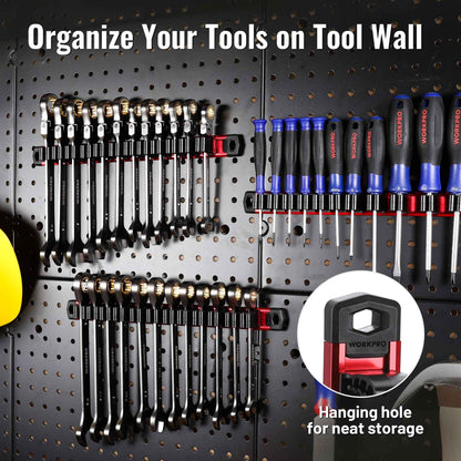 WORKPRO Magnetic Screwdriver Organizer and Wrench Organizer, Aluminum Rail Magnetic Tool Organizer, Tool Holder, Toolbox Organization, 24-Slot Screwdriver and Wrench Holder (Tools not Included) - Track Minded HPDE, LLC