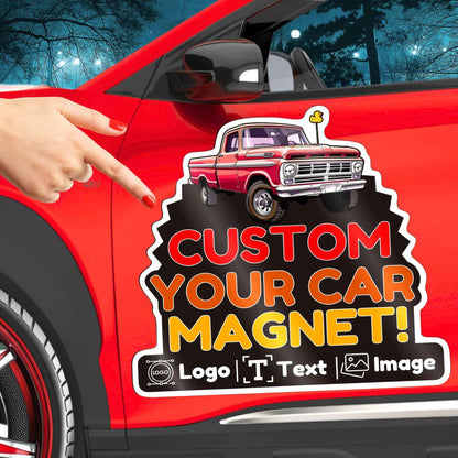 Custom Car Magnet with Your Logo ║ Advertise Your Business Vehicle Magnetic ║ Professionally Printed for Your Car Van Truck ║ Reflective Option Available║ We Print All Made in The USA - Track Minded HPDE, LLC