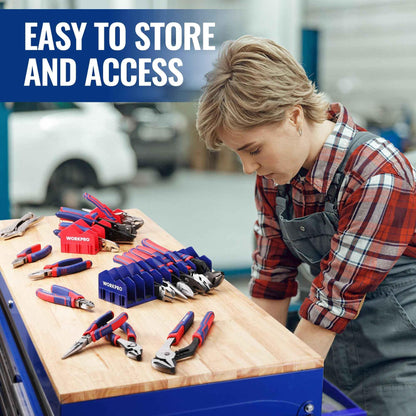 WORKPRO 2-Pack Plier Organizer Rack, Pliers Holder and Cutter Organizers with Non-Slip Rubber Base, 20-Slot Tool Box Organizer, Tool Drawer Organizer, Tool Storage, Plier Rack (Pliers Not Included) - Track Minded HPDE, LLC