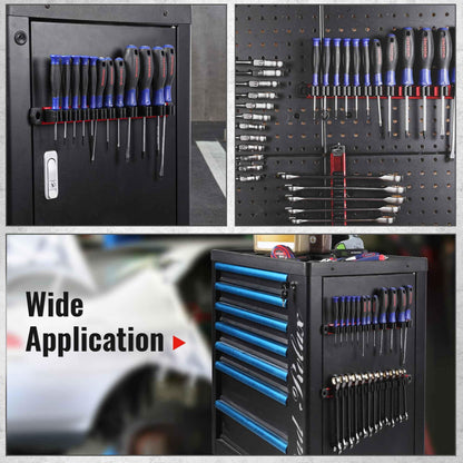 WORKPRO Magnetic Screwdriver Organizer and Wrench Organizer, Aluminum Rail Magnetic Tool Organizer, Tool Holder, Toolbox Organization, 12-Slot Screwdriver and Wrench Holder (Tools not Included) - Track Minded HPDE, LLC