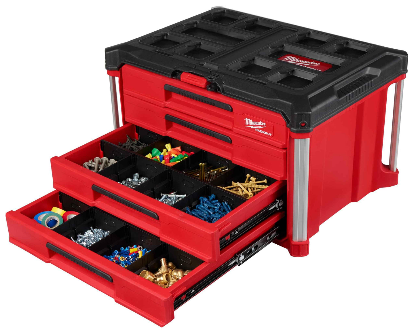 Milwaukee Packout 4 Drawer Tool Organizer Box - 48-22-8444 - Track Minded HPDE, LLC