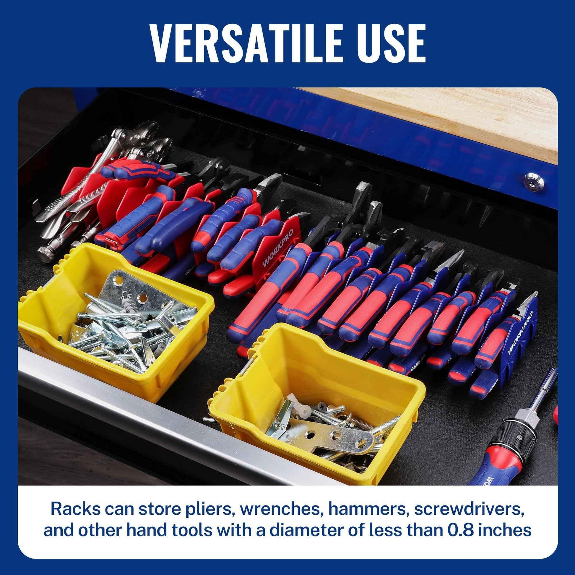 WORKPRO 2-Pack Plier Organizer Rack, Pliers Holder and Cutter Organizers with Non-Slip Rubber Base, 20-Slot Tool Box Organizer, Tool Drawer Organizer, Tool Storage, Plier Rack (Pliers Not Included) - Track Minded HPDE, LLC