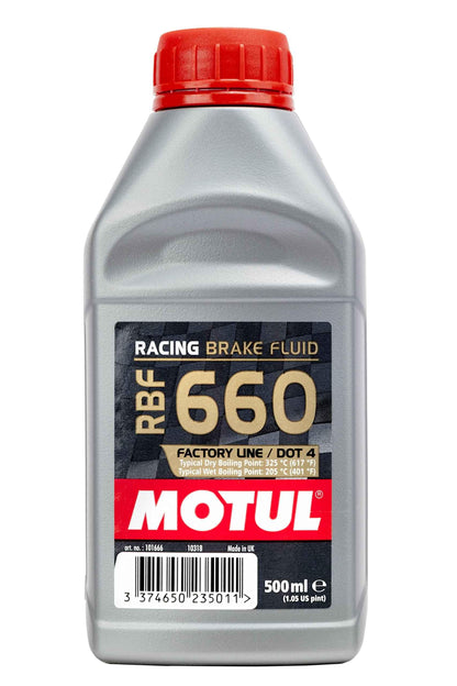 101667 RBF 660 Dot-4 100 Percent Synthetic Racing Brake Fluid - 500 ml - Track Minded HPDE, LLC