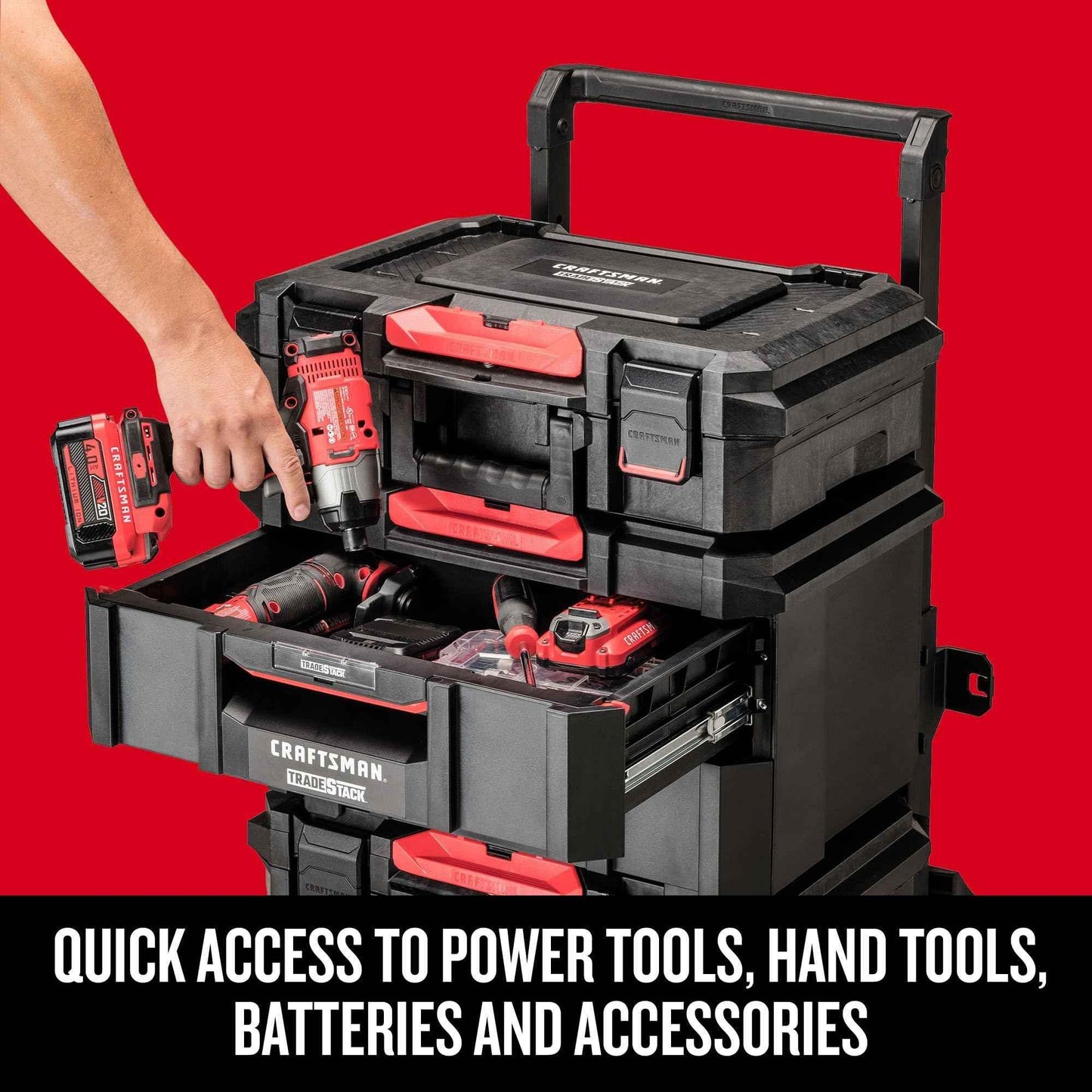 CRAFTSMAN TRADESTACK Tool Box, Tool Organizer, Drawer Unit (CMST21404) - Track Minded HPDE, LLC