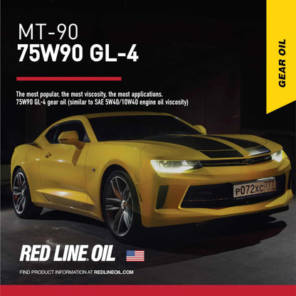 Red Line 50304 MT-90 75W-90 GL-4 Manual Transmission and Transaxle Lubricant (MTL)- 1 Quart - Track Minded HPDE, LLC