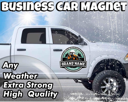 Die Cut Custom Car Magnet Sign | Personalized Logo for Your Car Van Truck | Advertise Your Business Vehicle Magnetic | Professionally Printed | Crafted in USA | Choose Your Text Logo - Track Minded HPDE, LLC