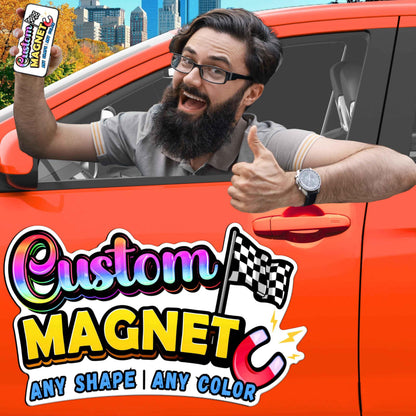 Custom Car Magnet with Your Logo ║ Advertise Your Business Vehicle Magnetic ║ Professionally Printed for Your Car Van Truck ║ Reflective Option Available║ We Print All Made in The USA - Track Minded HPDE, LLC