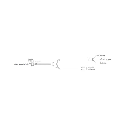 AIM SmartyCam GP HD Ext Pwr + Integrate External Mic Harness, 4m - Track Minded HPDE, LLC
