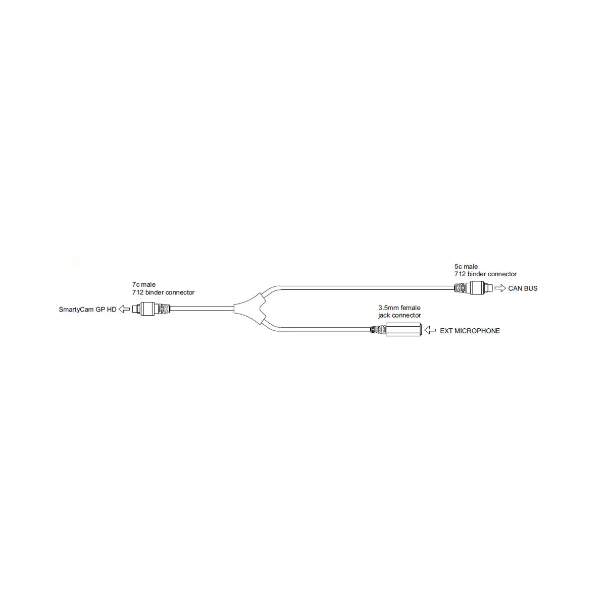AIM SmartyCam CAN Cable with External Microphone Jack - 2m - Track Minded HPDE, LLC